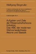 Front cover of Probleme und Resultate der Wissenschaftstheorie und analytischen Philosophie by Wolfgang Stegmüller