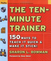 Cover of The ten-minute trainer by Sharon L. Bowman