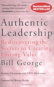 Cover of Authentic Leadership by Bill George