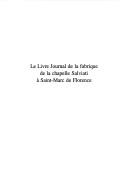 Front cover of Le livre journal de la fabrique de la chapelle Salviati à Saint-Marc de Florence by Bertrand Jestaz