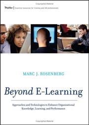Cover of Beyond e-learning by Marc Jeffrey Rosenberg