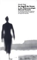 Cover of Der Begriff der Person in der Phänomenologie Edmund Husserls by Hiroshi Goto