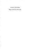 Front cover of Wege zur politischen Philosophie by Ulrich Diehl