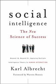 Cover of Social intelligence by Karl Albrecht