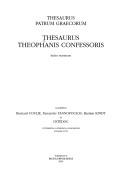Front cover of Thesaurus Theophanis confessoris : index nominum by P. A. Yannopoulos