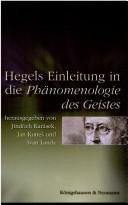 Front cover of Hegels Einleitung in die Phänomenologie des Geistes by Jan Kuneš