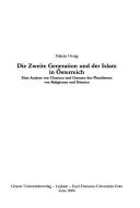 Front cover of Die Zweite Generation und der Islam in Österreich by Nikola Ornig