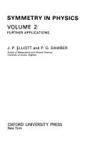 Cover of Symmetry in physics by J. P. Elliott