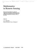 Front cover of Mathematics in remote sensing by Conference on Mathematics and Its Applications in Remote Sensing (1986 Danbury, England)