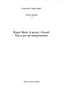 Front cover of Biagio Marin, la poesia, i filosofi by Pericle Camuffo