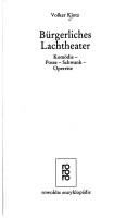 Front cover of Bürgerliches Lachtheater by Volker Klotz