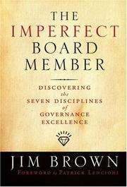 Front cover of The Imperfect Board Member by Jim Brown