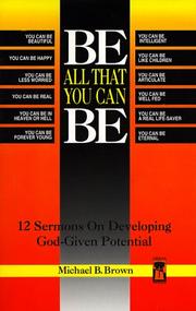 Cover of Be All That You Can Be by Michael B. Brown