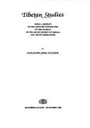 Cover of Tibetan studies by Alexander Csoma De Körös