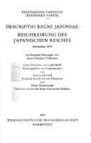 Front cover of Descriptio regni Japoniae = by Bernhardus Varenius