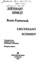 Front cover of Leĭtenant Shmidt = by Boris Leonidovich Pasternak