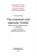 Front cover of Vita communis und ethnische Vielfalt by Uwe Israel