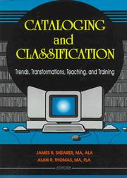 Cover of Cataloging and Classification by Unknown