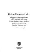 Front cover of Guido Cavalcanti laico e le origini della poesia europea nel 7. centenario della morte by Rossend Arqués i Corominas
