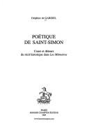 Cover of Poétique de Saint-Simon by Delphine de Garidel