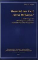 Front cover of Braucht das Fest einen Rahmen? by Martina Kraml