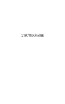 Cover of L' euthanasie by Michel Cavey