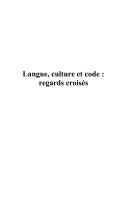 Cover of Langue, culture et code by Unknown