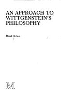 Cover of An approach to Wittgenstein's philosophy by Derek Bolton