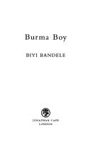 Cover of Burma boy by Biyi Bandele-Thomas