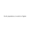 Cover of Ecole, population et société en Algérie by Kamel Kateb