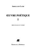 Cover of Œuvre poétique by Abdellatif Laâbi