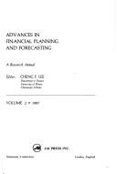 Cover of Advances in Financial Planning and Forecasting by Cheng F. Lee