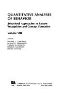 Cover of Behavioral approaches to pattern recognition and concept formation by Michael L. Commons