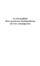 Front cover of Le rien profond, pour une lecture bachelardienne de l'art contemporain by Barbara Puthomme