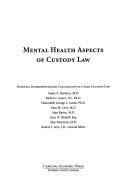 Front cover of Mental Health Aspects Of Custody Law by Gary N. Skoloff