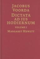 Front cover of Dictata ad ius hodiernum = by Jacobus Voorda