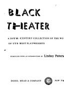 Cover of Black theater by Lindsay Patterson