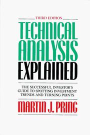 Cover of Technical analysis explained by Martin J. Pring