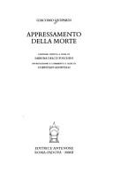 Cover of Appressamento della morte by Giacomo Leopardi