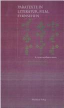 Front cover of Paratexte in Literatur, Film, Fernsehen (Literaturforschung) (German Edition) by Klaus Kreimeier