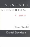 Cover of Absence sensorium by Tom Mandel