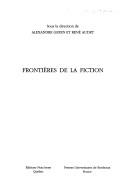 Cover of Frontières de la fiction by Alexandre Gefen