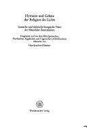 Cover of Hymnen und Gebete der Religion des Lichts by Hans-Joachim Klimkeit