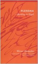 Cover of Pleroma by Werner Hamacher