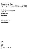 Front cover of Klagenfurter Texte by Thor L. Kunkel