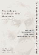 Front cover of Notebooks and unpublished prose manuscripts by Walt Whitman