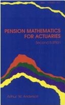 Front cover of Pension mathematics for actuaries by Arthur W. Anderson