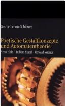 Cover of Poetische Gestaltkonzepte und Automatentheorie by Gesine Lenore Schiewer