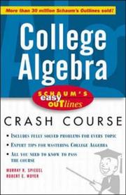 Front cover of Schaum's Easy Outline by Murray R. Spiegel