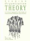 Cover of Reading organization theory by Albert J. Mills